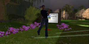 Cruise driving the golf course